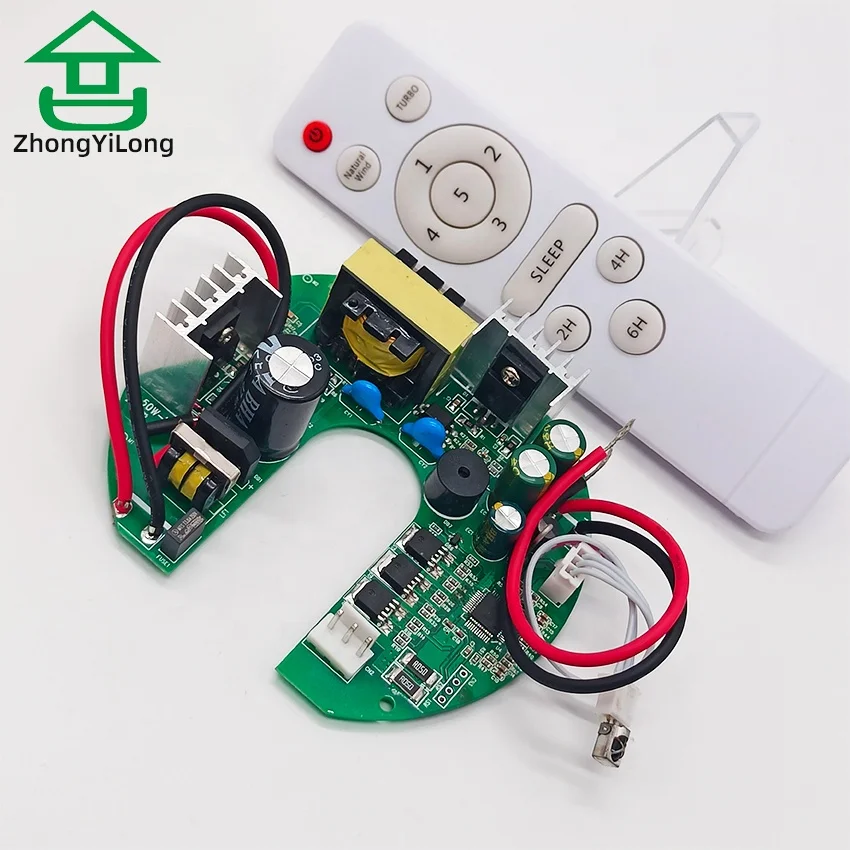 ZYL New IRM Smart Timing 12V 24V AC DC Ceiling Fan PCB  BLDC Brushless Motor Controller Board Factory Sales 45W
