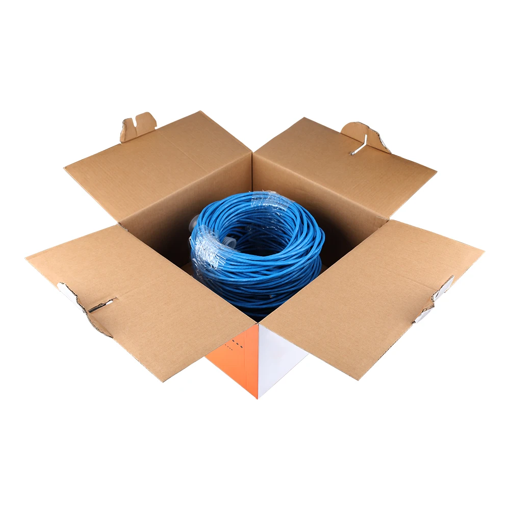 OEM логотип 305 м коробка UTP FTP SFTP Cat 5E 6A 6 кабель Cat5E Cat6A Cat6 сетевой