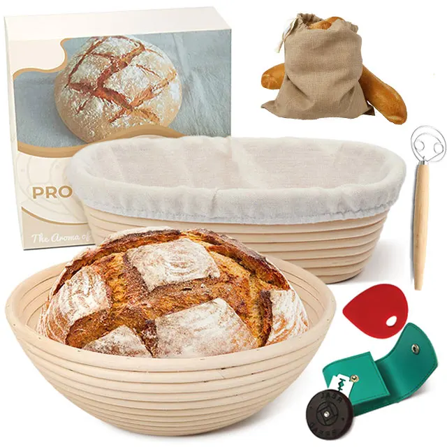 baking pastry equipment accessories supplies dough Bread proving bannetons rattan proof basket baking tool set for bake bread