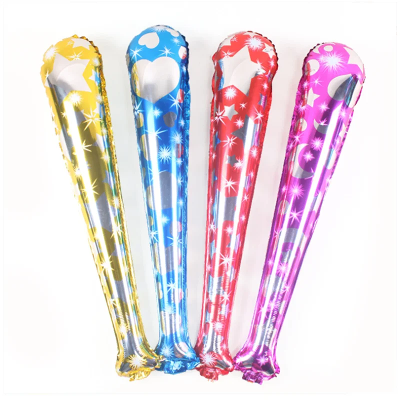 Aluminum film balloon foil balloon inflatable stick Refueling stick Cheer props party decoration sports props