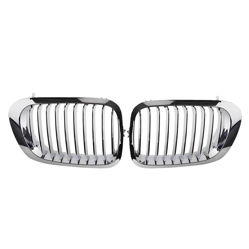 1999-2002 E46 2-Door M3 323 i/is 325Ci 328 i/is/Ci 330Ci Front Kidney Grille Chrome Hood Bumper Compatible for 2-Door Cars
