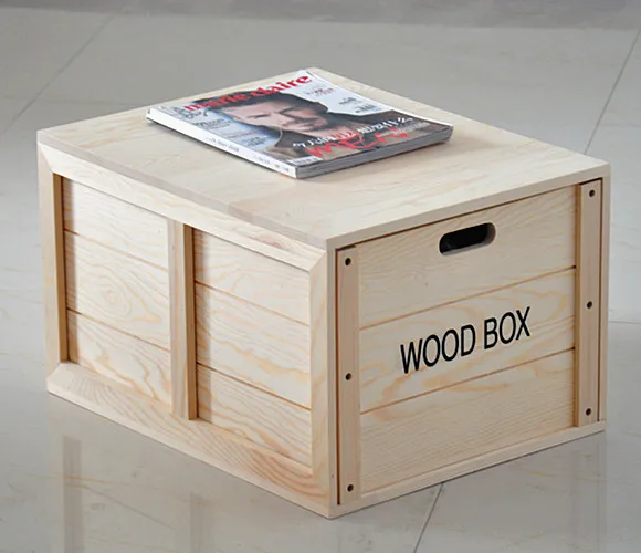 best selling  natural pine wood bins handmade unfinished wooden box pantry storage boxes