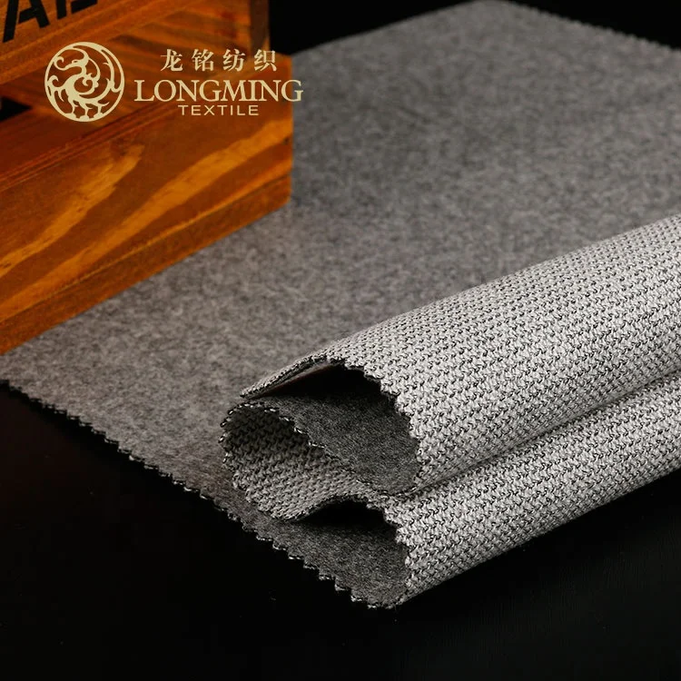 Factory Supply High Quality Knitted TR Brushed Fancy Suiting Fabric for Women Coats
