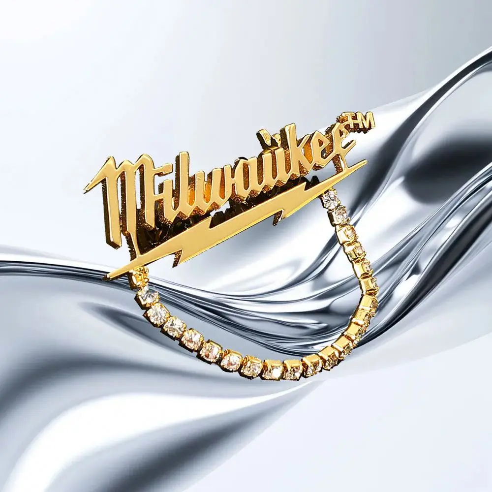 Silver Finished Nameplates Wholesale Custom Metal Name Plate Name Plate Bag Tag Metallic
