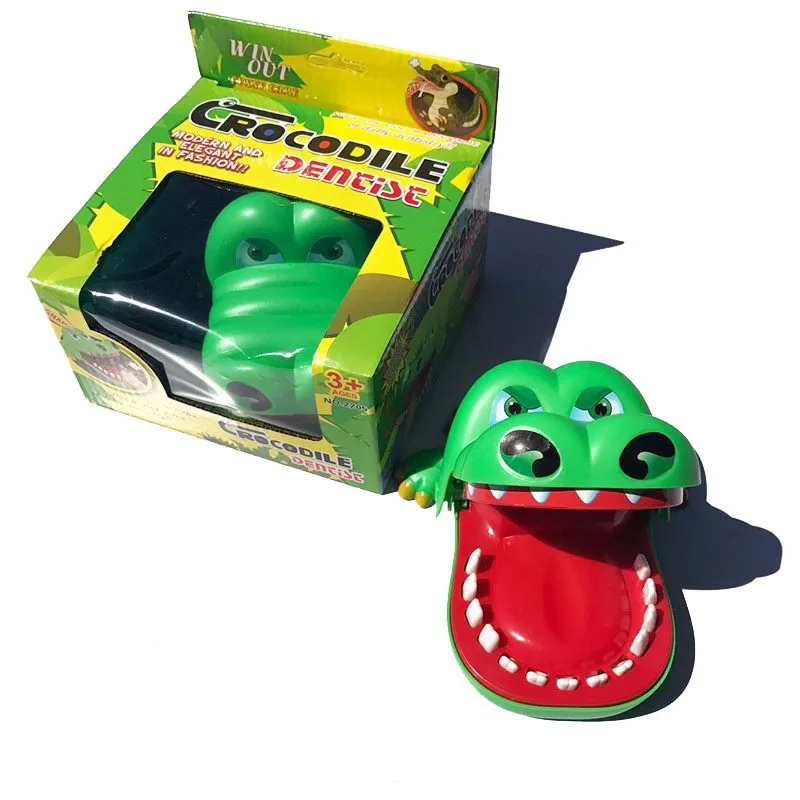 Tricky large 21cm finger biting hand crocodile decompression toy funny game toys