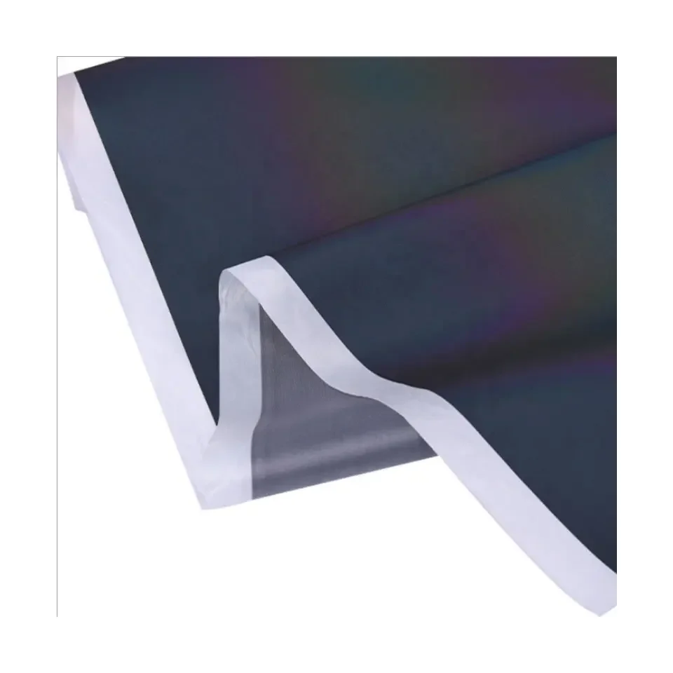 Hi-viz Rainbow Reflective Fabric Customized Printing Iridescent Reflective Fabric for Clothing