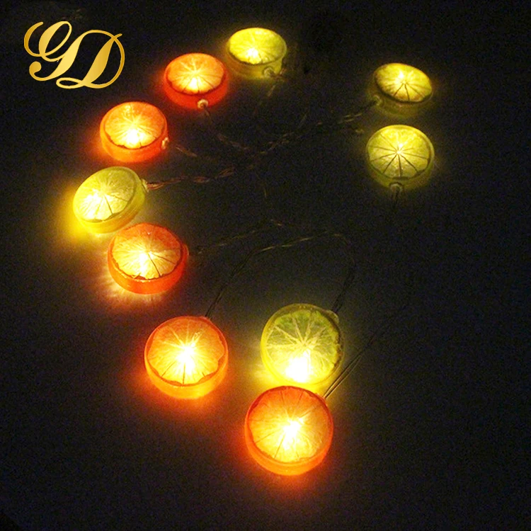 
3M 20LEDs Lovely Yellow Lemon CE RoHS LED String Lights Battery Powered 