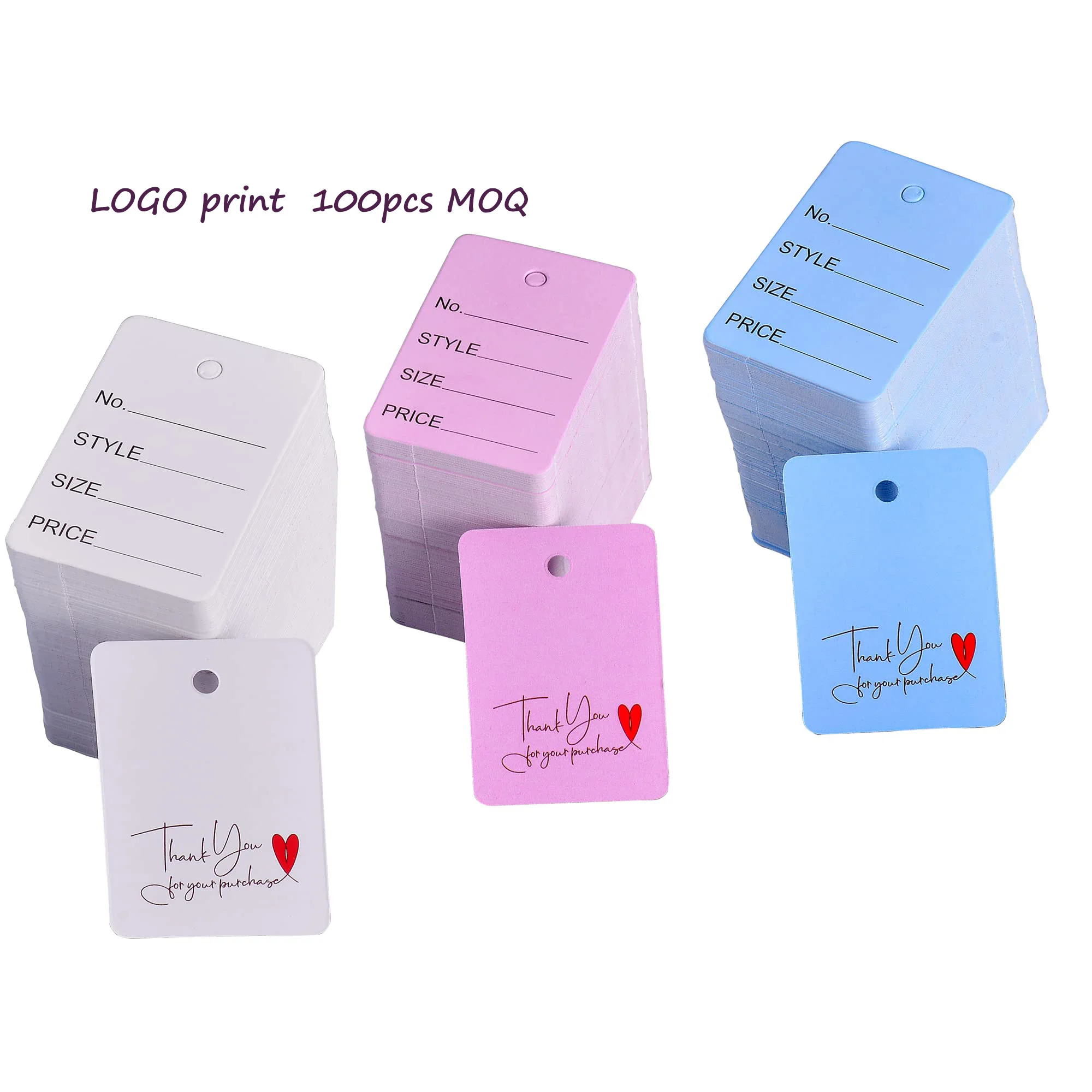 Promotion Double Sided Tags Multiple Colour Custom Clothing Digital Price Tag