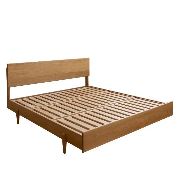 European Home Frame Headboard High Quality Modern Single Simple Double Wooden Bed