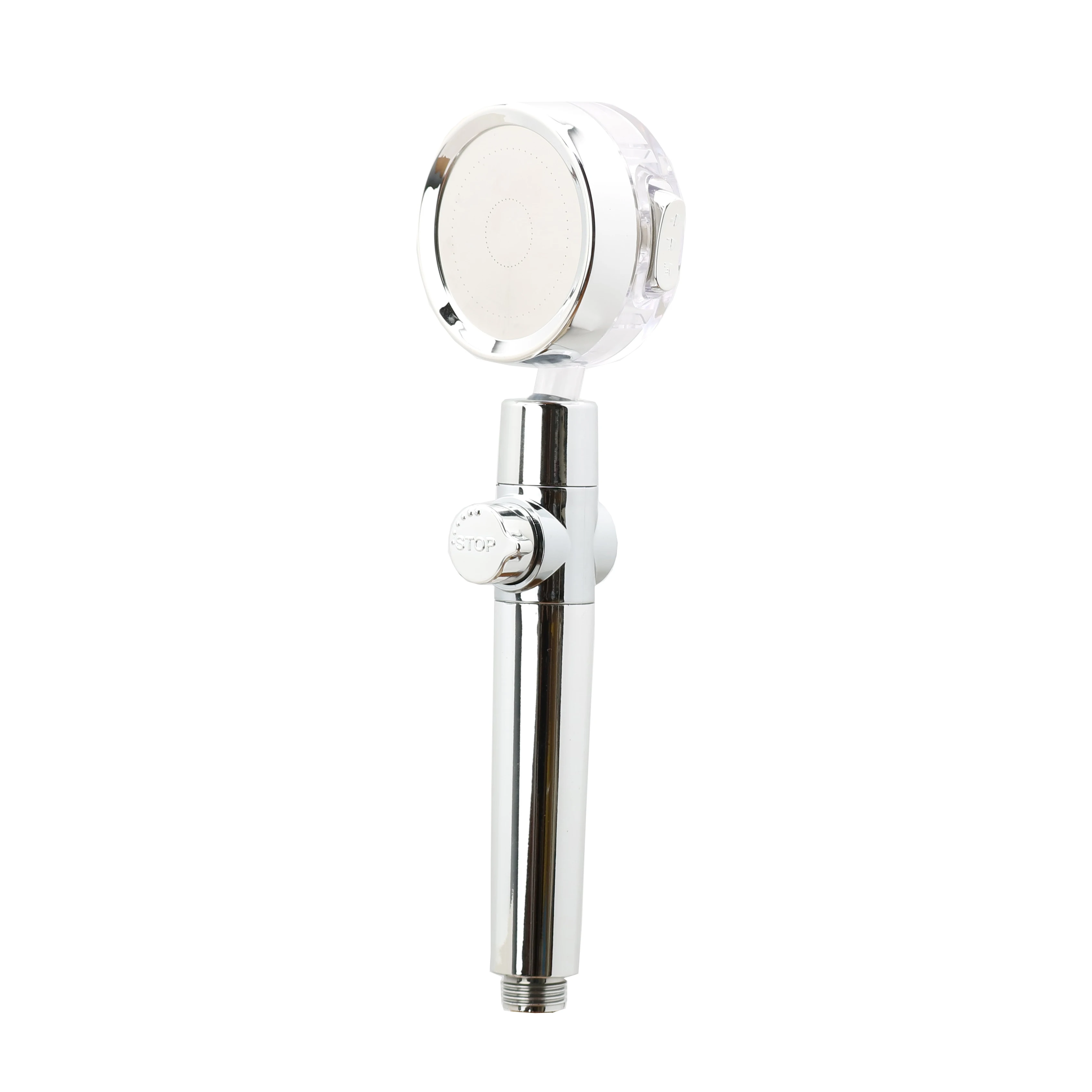 One Button On Off Handheld High Pressure Rain 360 Spinning Propeller Turbo Fan Shower Head with Spray