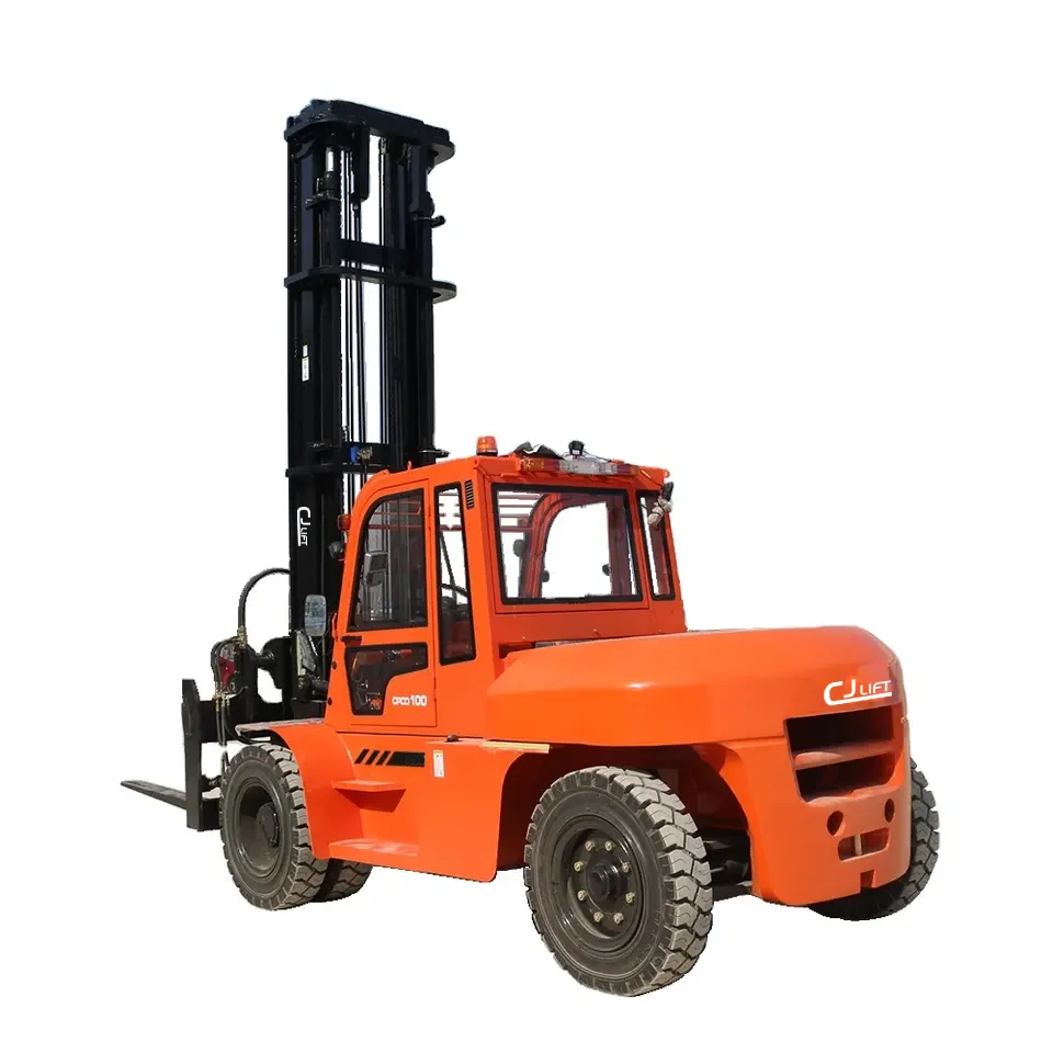 High quality 10 Ton diesel forklift with cabin manufacture 10000kg good price high quality certified forklift