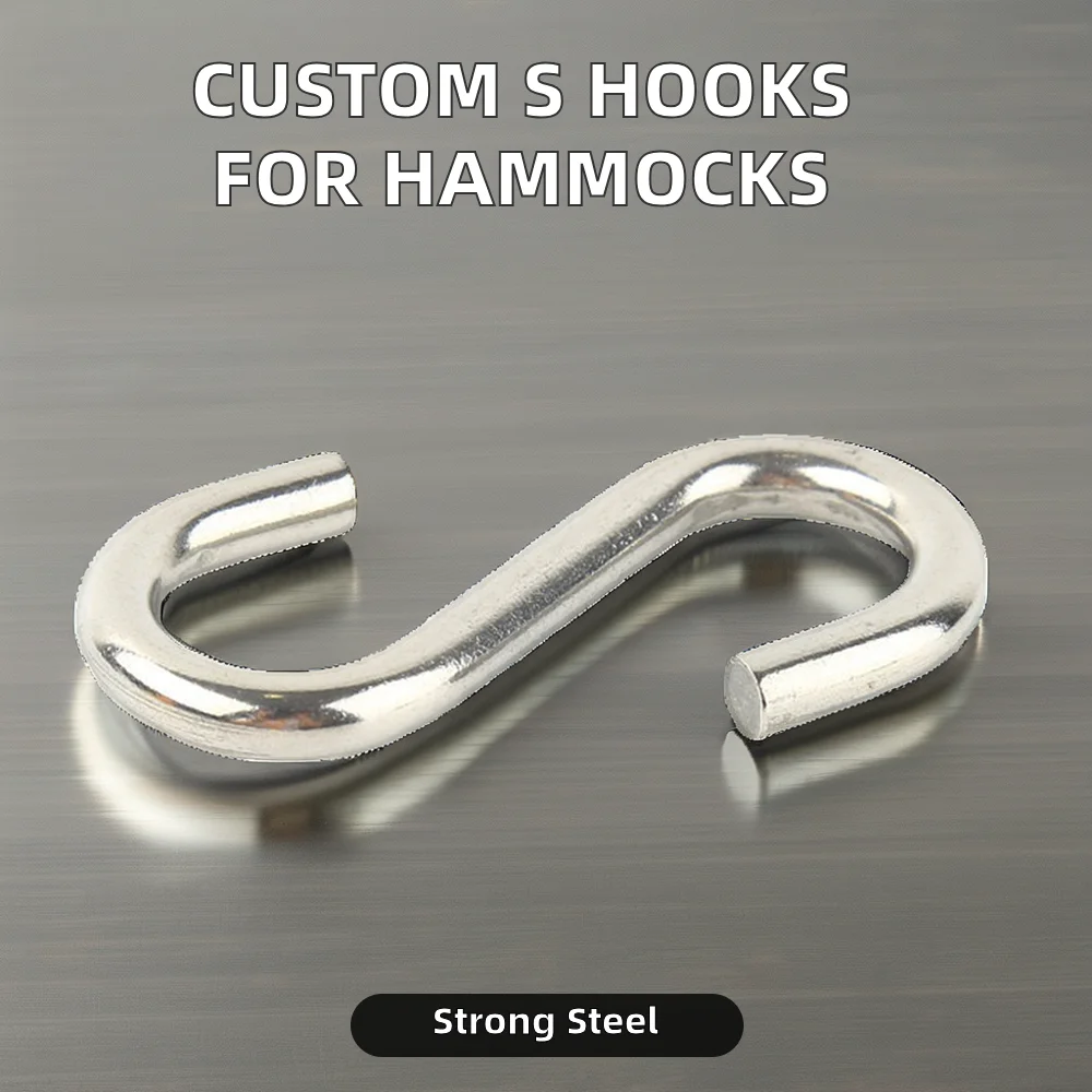 Heavy Duty Zinc Hanging Hooks Custom Large S Hooks Factory Stainless Steel for Hammock and Clothing Use