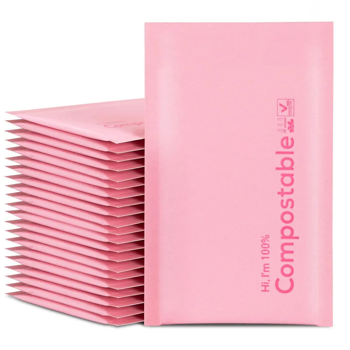 Custom Padded Envelopes Bags Pink Kraft Envelope Paper Wrap Bubble Mailers Paper Shipping Bag
