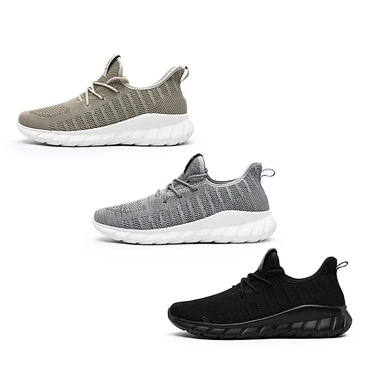 
Мужские ботинки на шнуровке; Дышащие Fly-вязаный легкий толстая подошва MD обувь для повседневной носки; Для прогулок; Спортивная обувь для бега спортивная обувь 