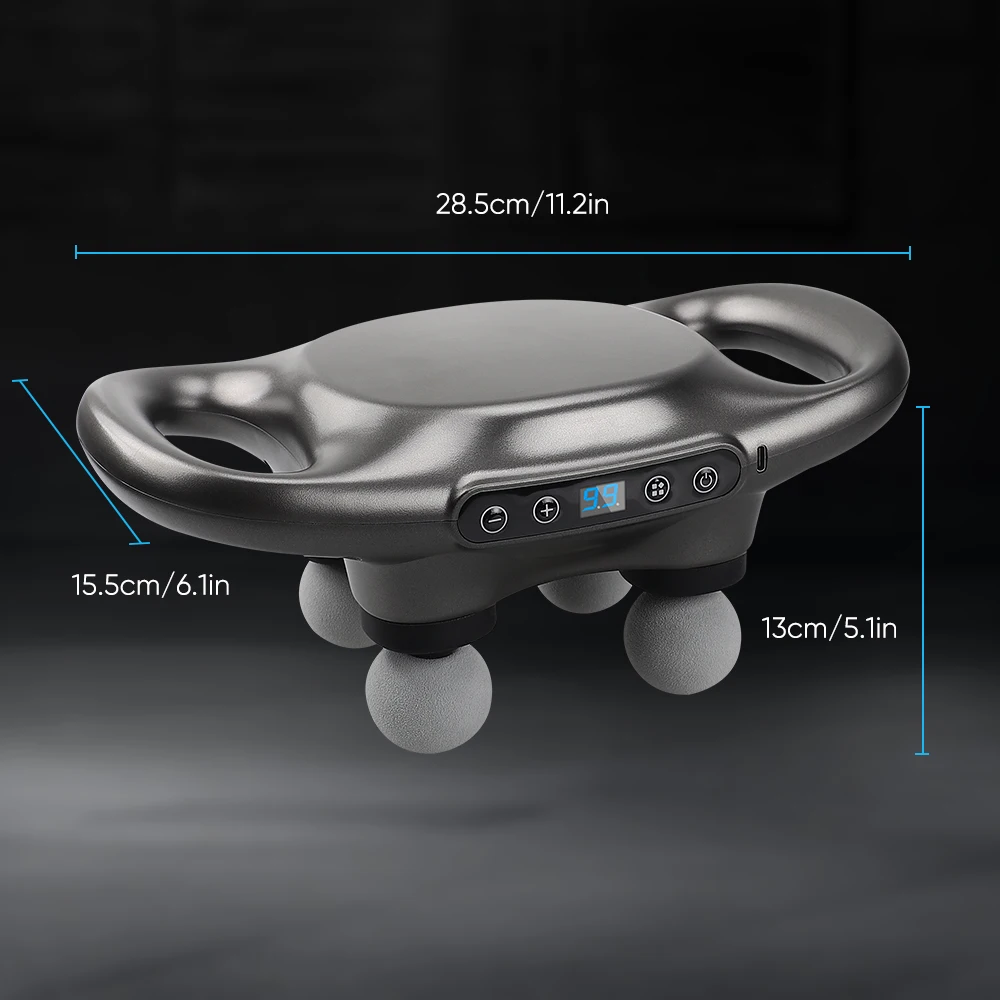 High Frequency Small Electric Massage Gun Four Six Head Deep Tissue Portable Percussion Muscle Massage Gun for Athletes