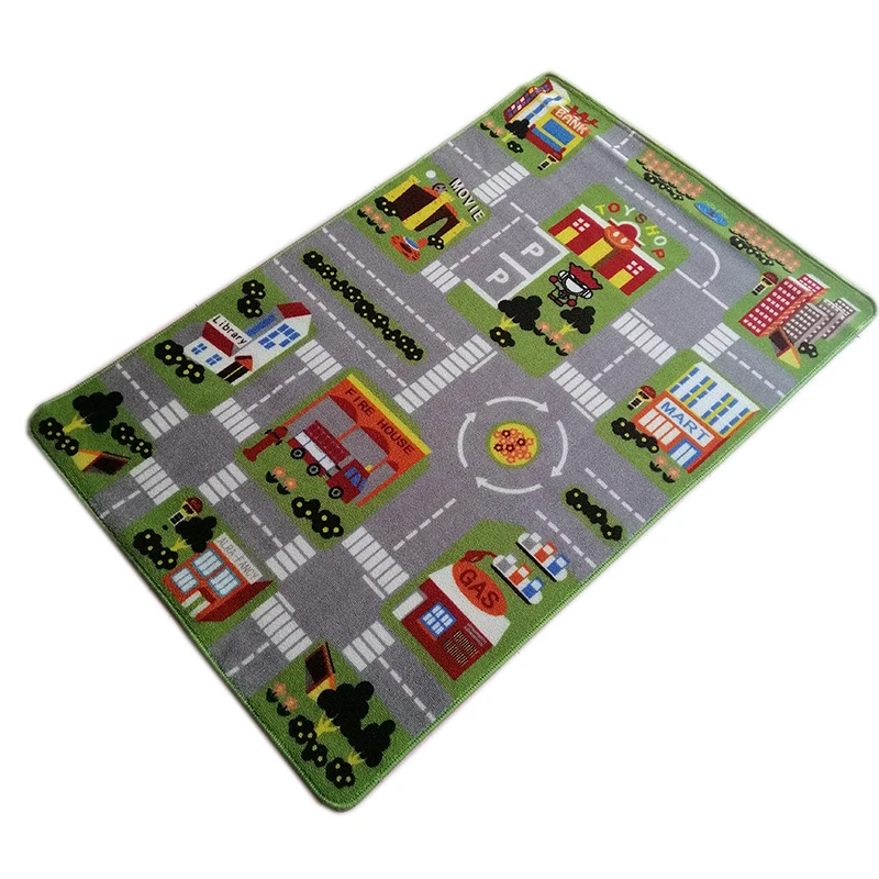 Nylon Printed Kids Children City Road Map Play Mats