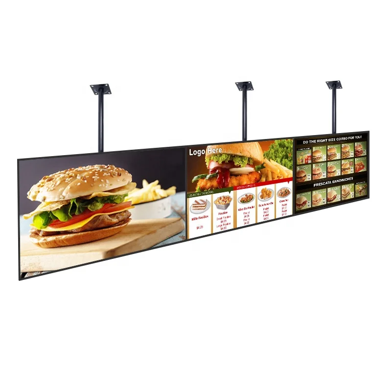 Factory on sale fastfood cafe restaurant 32 inch LCD wall mounted Android WIFI with software electronic digital menu board
