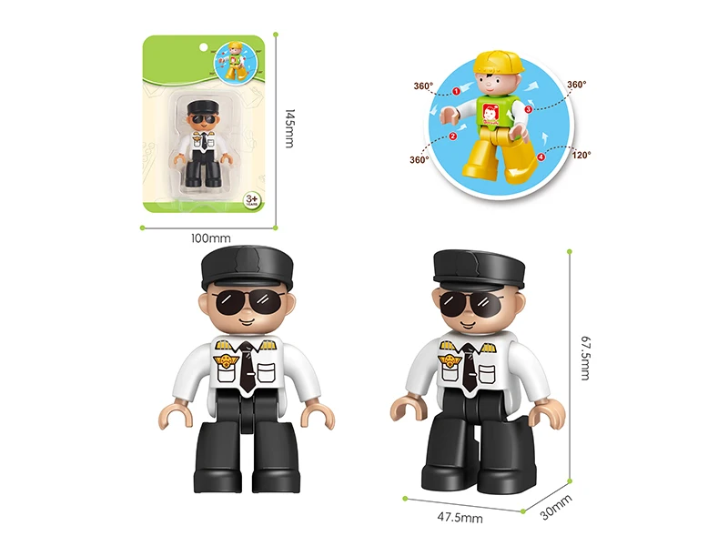 New Arrival 3d Emoticon Educational Building Block Toy Cartoon dolls Action Toy Figures Kids Toy Set One Piece