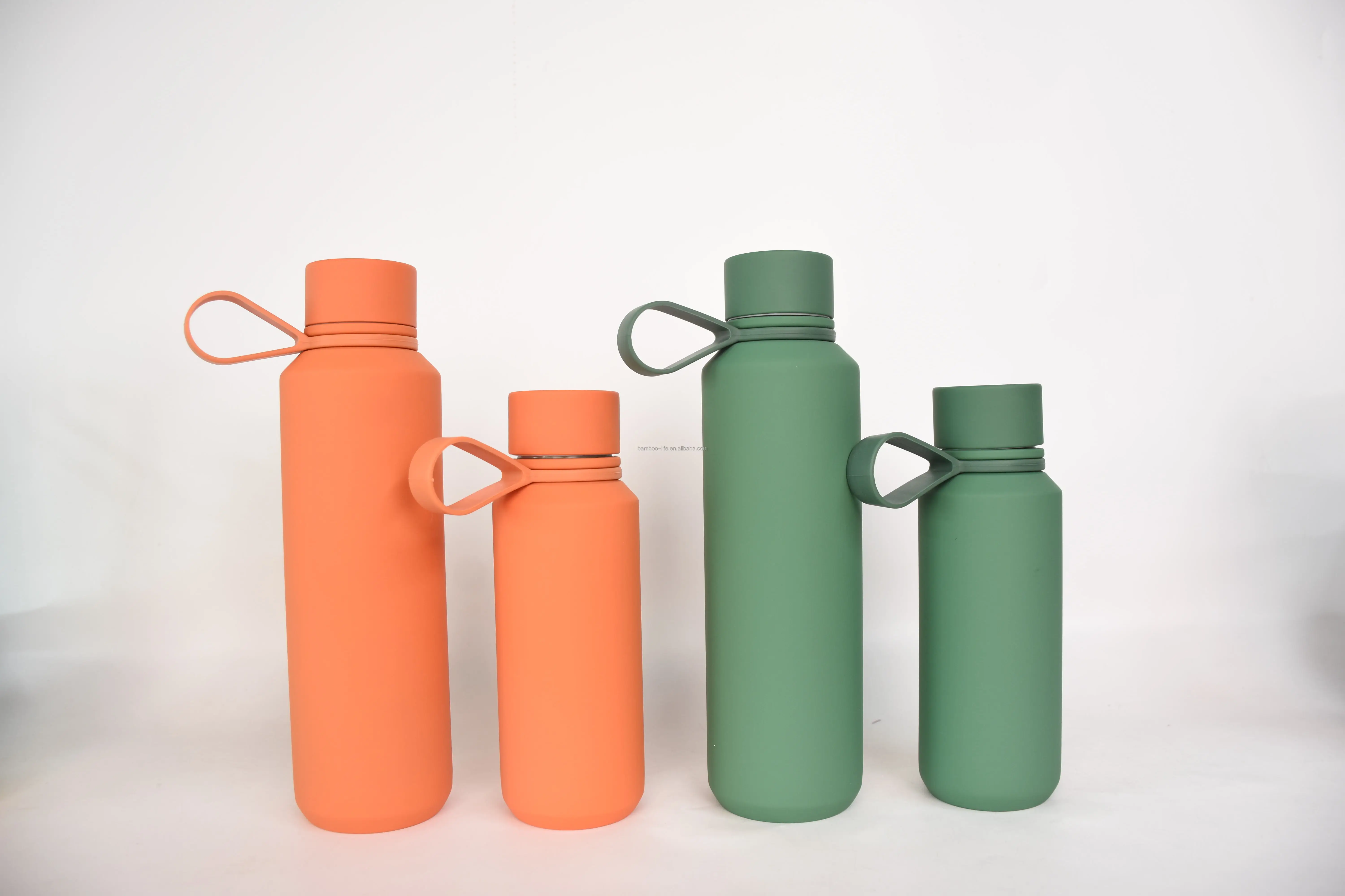 New 12oz 20oz Small Mouth Thermos Stainless Steel Bottle Rubber Paint Sports Kettle Double Wall Water Bottle with Rubber Ring
