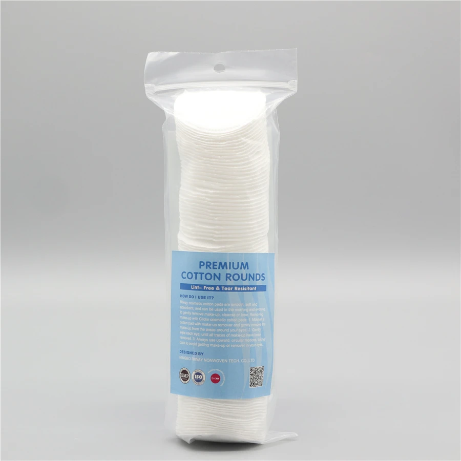 Disposable Round Cosmetic Facial Cotton Pads for Skin Cleaning Disposable Makeup Remover Pads