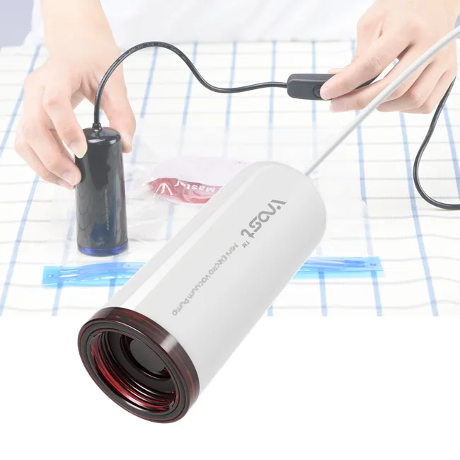 VNOST V8  hand held low noise vacuum pump sealer in vacuum food sealers for food saver container,food storage bags USB charge
