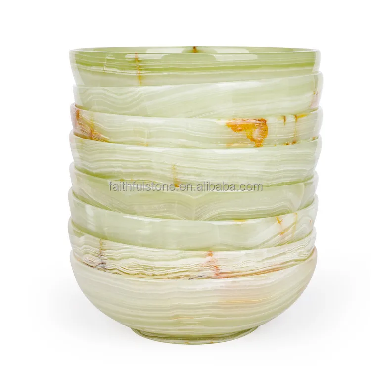 Wholesale Natural Luxury Fruit Marble Green Onyx Bowls