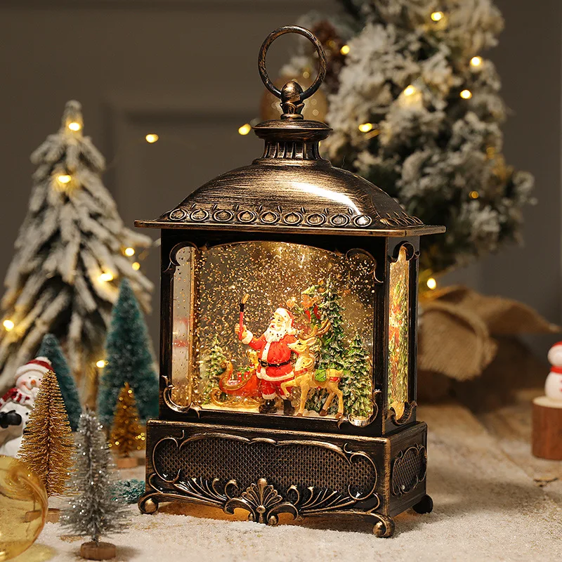 Wholesale Water Snow Christmas Lantern Musical & lighting Xmas Snowball Souvenir Festival gift Christmas Home decoration