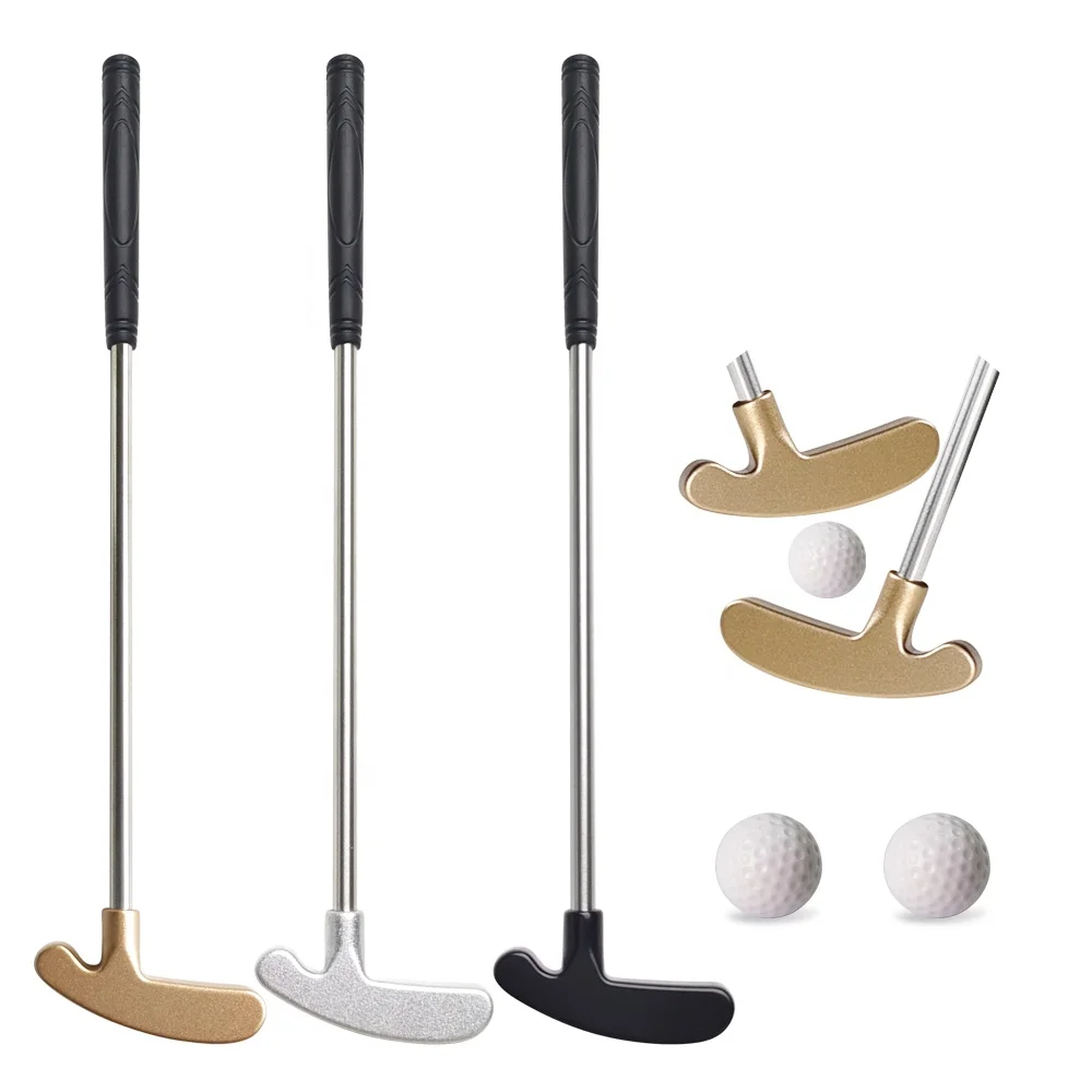 High Quality Golf Stainless Steel Mini Putter Balls Gold Silver Two-Sided Golf Kids Putters Golf Clubs