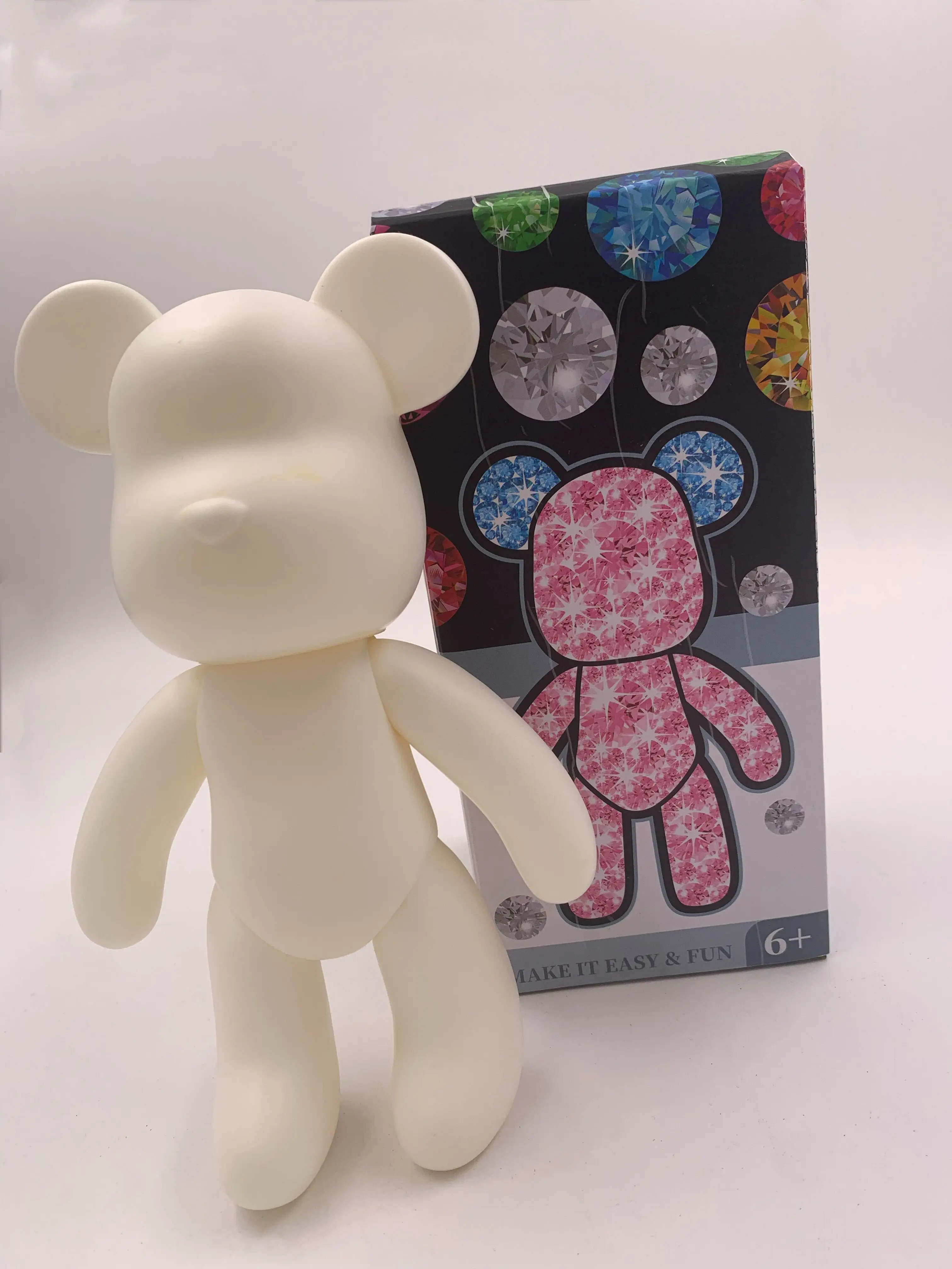 DIY Educational Plastic Diamond Bear Toy Unisex Drawing Toys Set for Kids and Adults for Age 5 to 7 Years