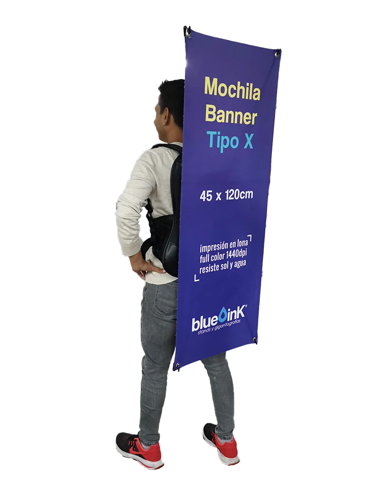 Factory Wholesale Durable Backpack X Banner Stand Outdoor Advertising Flag Backpack Banner for Street Display