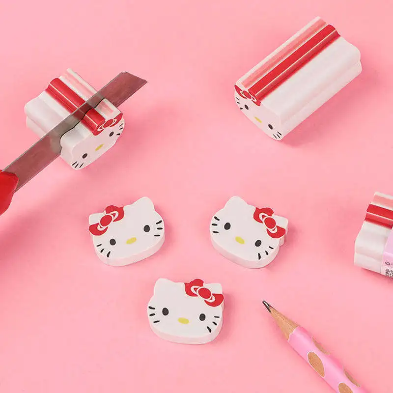 Ластик в форме животного, мультяшный резиновый школьный карандаш, Ластик hello kitty для детей
