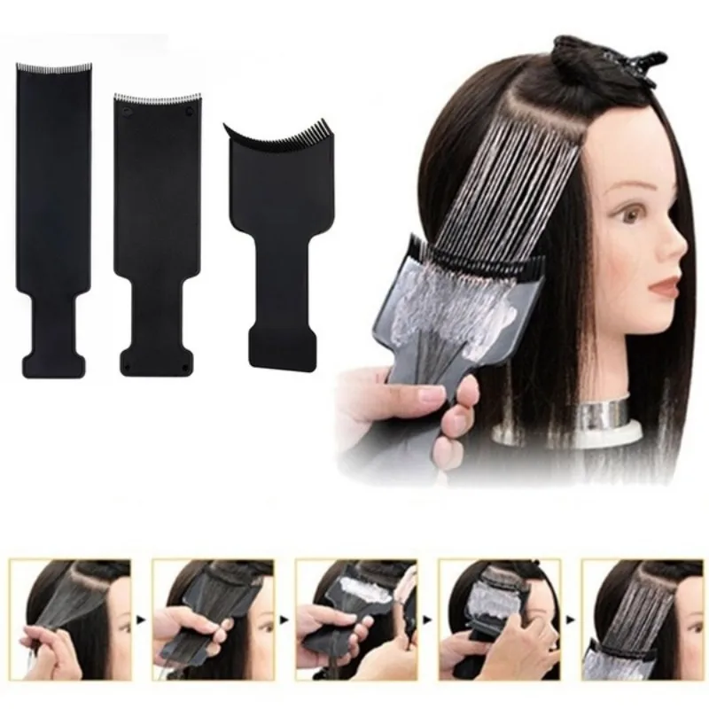 Black Professional Plastic Salon Hair Coloring Dyeing Board Plate For Barber Hairdresser Design Styling Tools Accessories