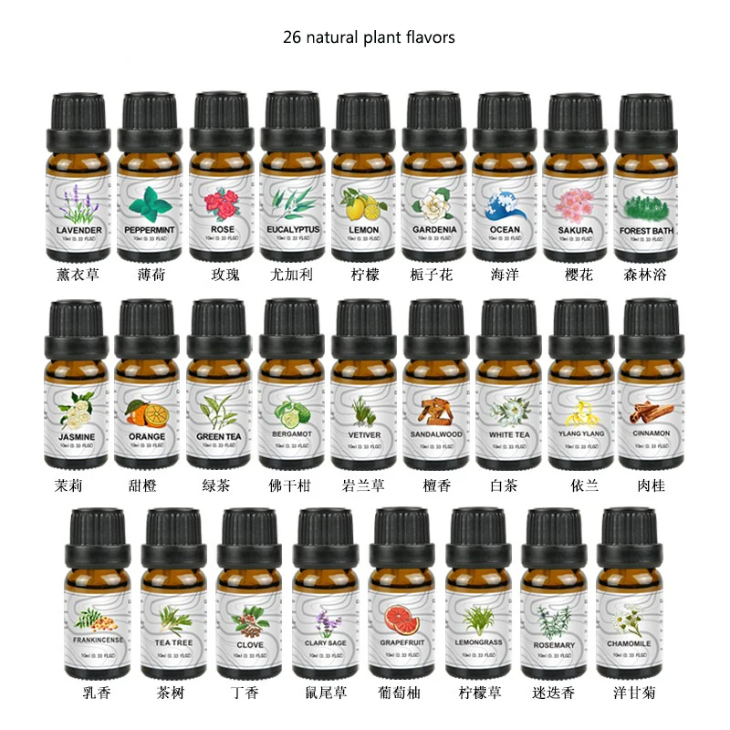 Essential Oil Diffuser Use Water-based Pure Massage Aromatherapy Candle Making 6pc Set in Gift Box