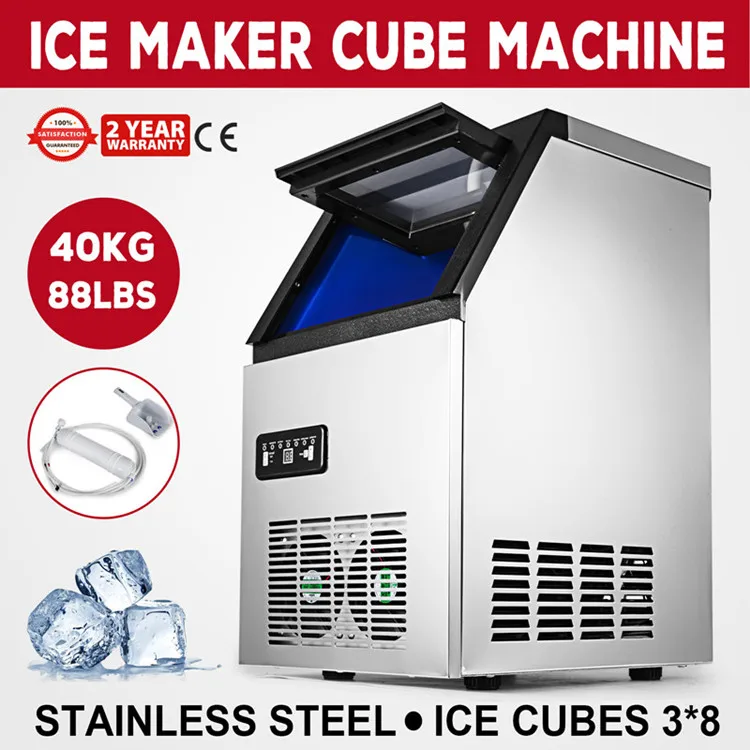 ice cube making machine commercial High Quality 40KG Auto Ice Tube Maker Machine New