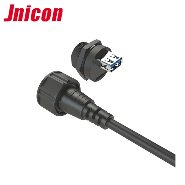 Jnicon M25 ip67 panel mount usb 3.0 female usb connector
