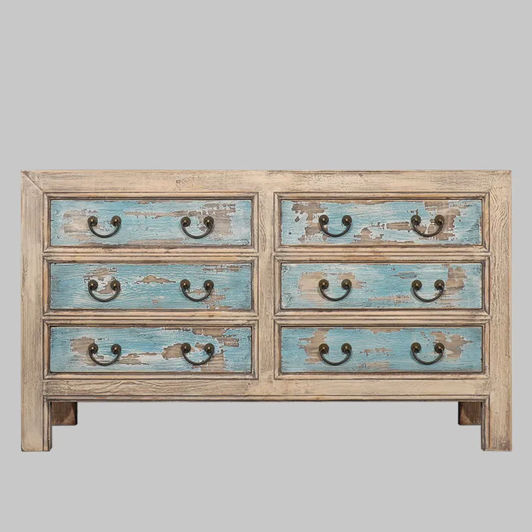 Chinese Antique Natural Recycled Wood Sideboard Chest drawers bedroom sideboard