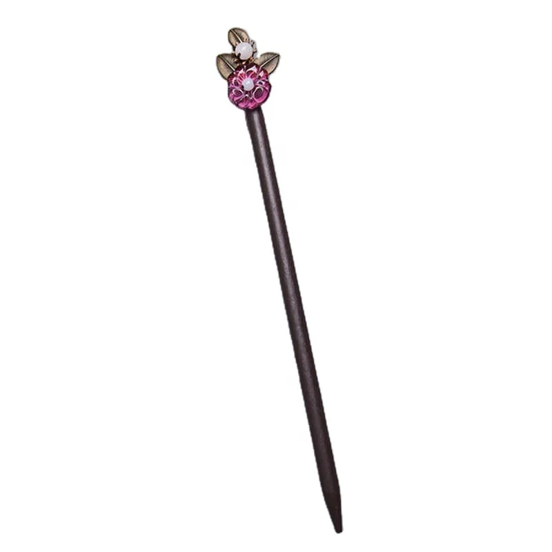Girls Ornaments Jewelry Vintage China Wood Hairpin Women Ethnic Ancient Hairpin Female Headwear Hair Stick Wind