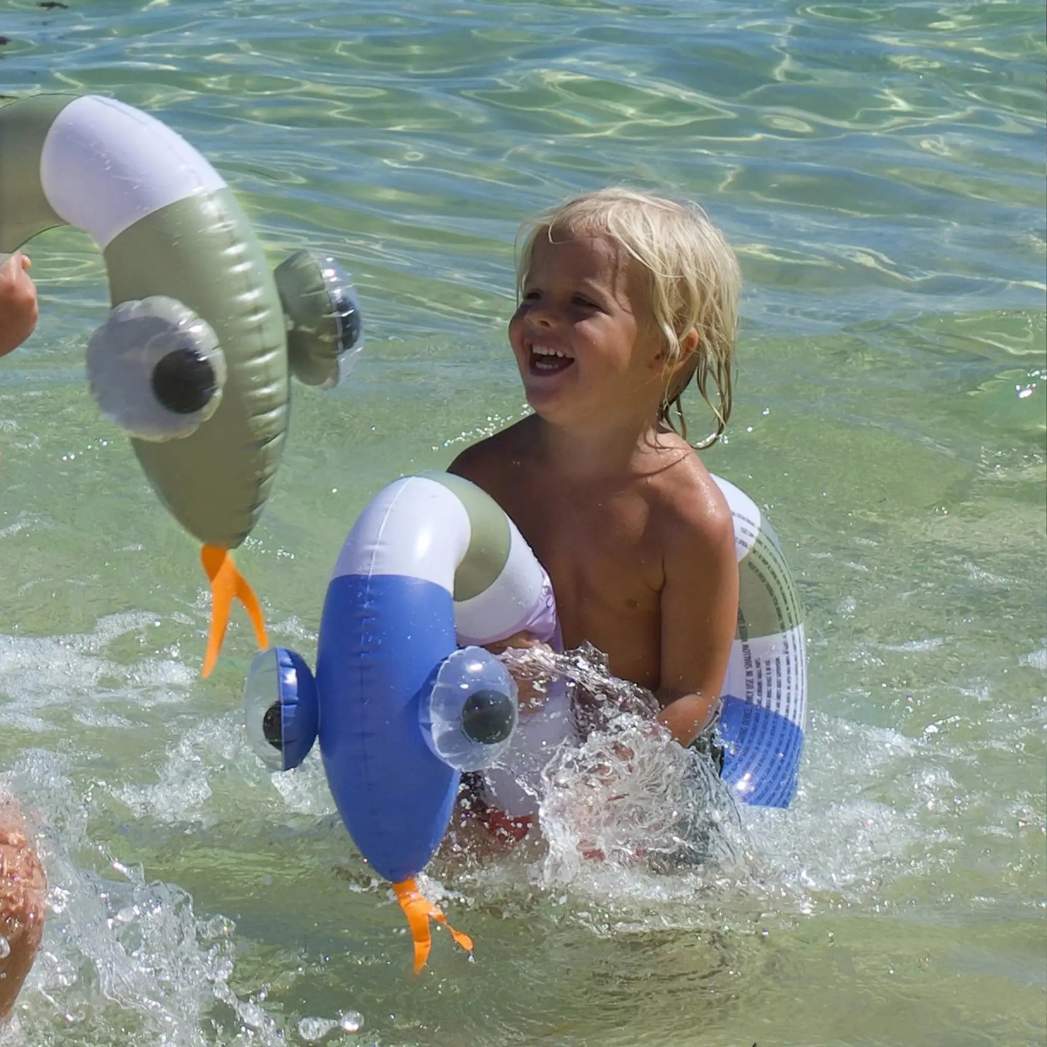 Kids Inflatable Noodle, Soft Bendable Foam Floating Tubes Hollow Pool Swim Noodle, Reusable for Entertainment Exercise