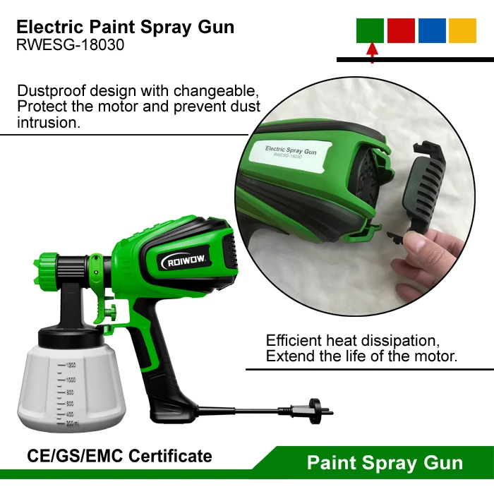 700W Electric Power HVLP Air Spray Paint Gun Portable Car Sprayer Painting Machine Electrical Handheld Mini Spray Guns