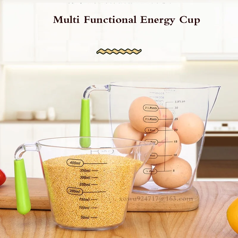 Home Kitchen Baking Tools PS Resin 400ml Measuring Cup Plastic Measuring Cup Device Three Kinds Of Scale With Handle