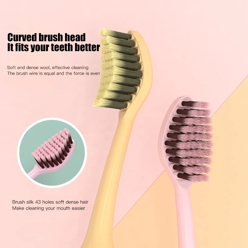 Custom Cheap Biodegradable Ultra Soft Bristle Manual Adult Toothbrush Manufacturer Production Line Arch Head Toothbrushes