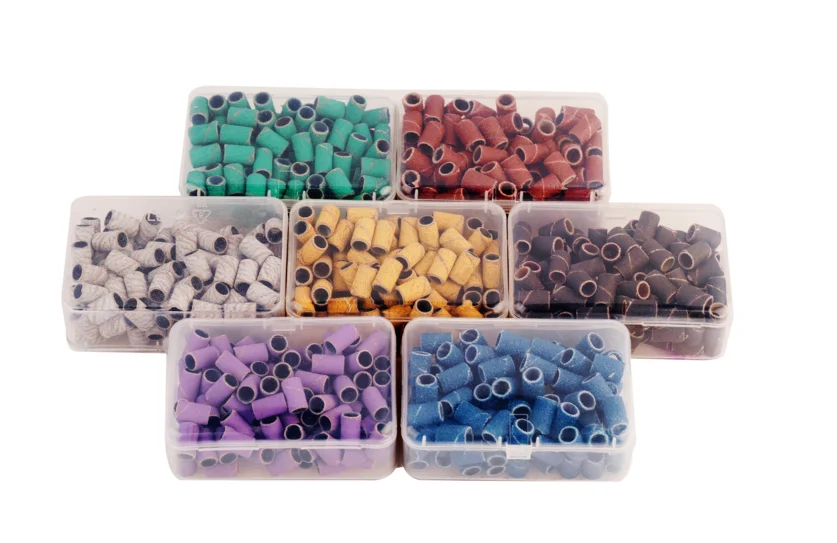 hot -sell ! 100PCS 80# 120# 180# Nail Drill Bits Sanding Ring Bands Grinding Head Polisher Sand Circle For Electric Nail Machine