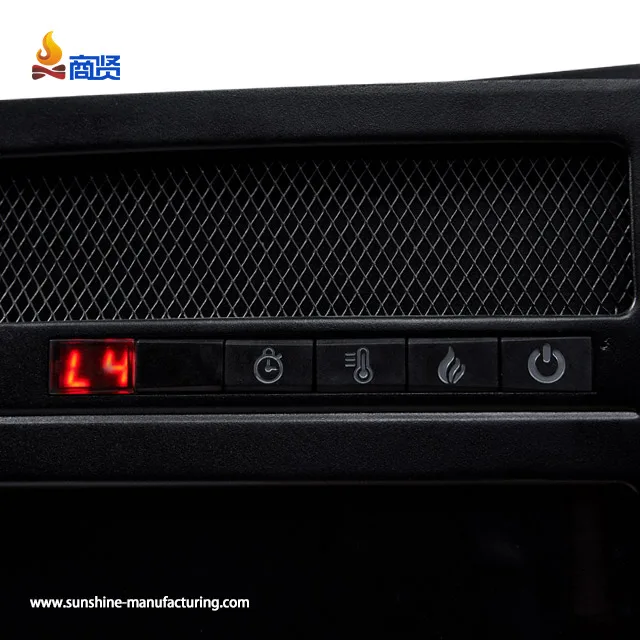 Modern Recessed Stove Insert with Remote Electric Fireplace