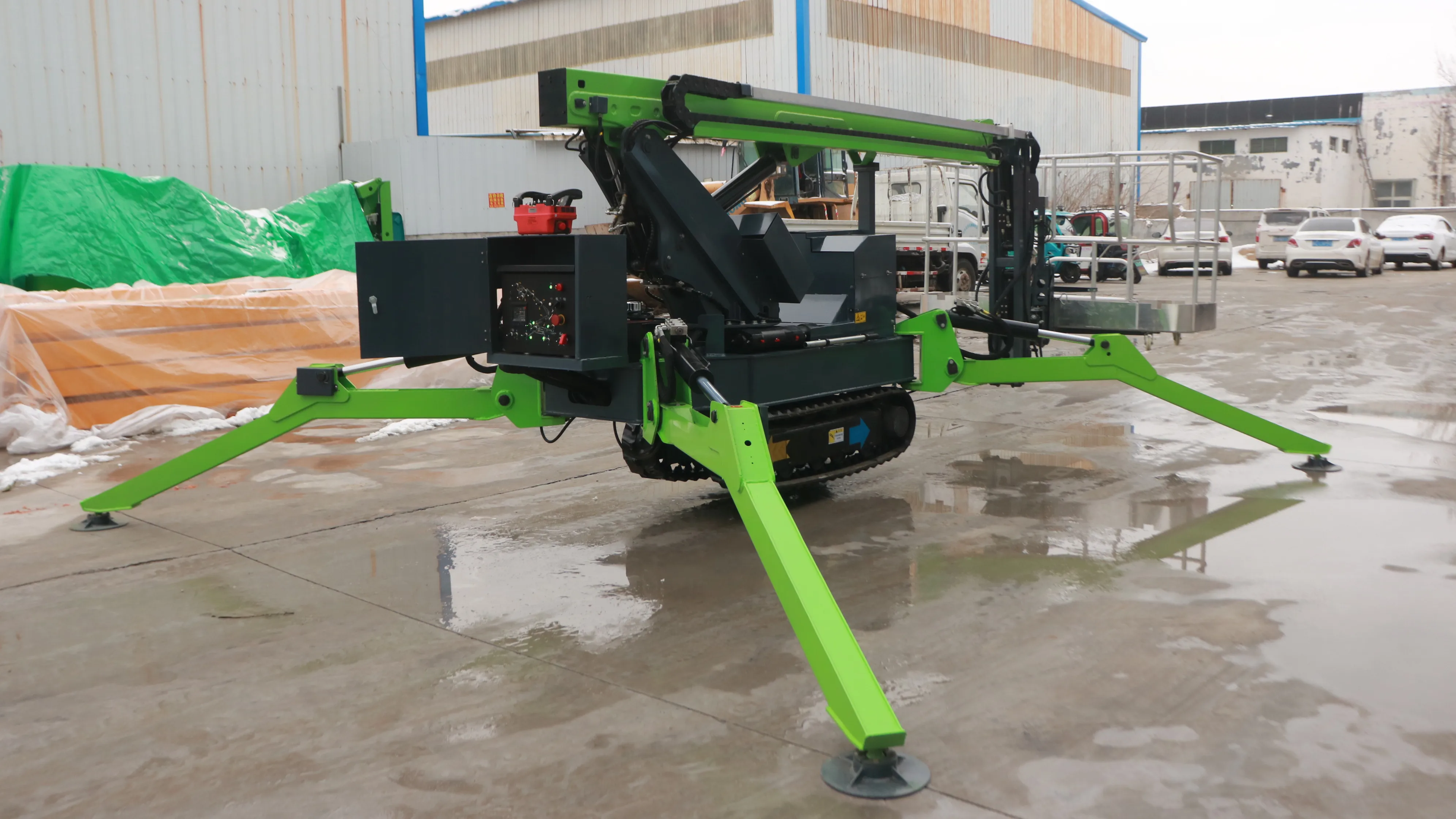 all terrain cherry picker Cheap Price 10-20ft 30ft 45ft 9oft Tow Behind Hydraulic Boom Lift aerial lift manufacturers