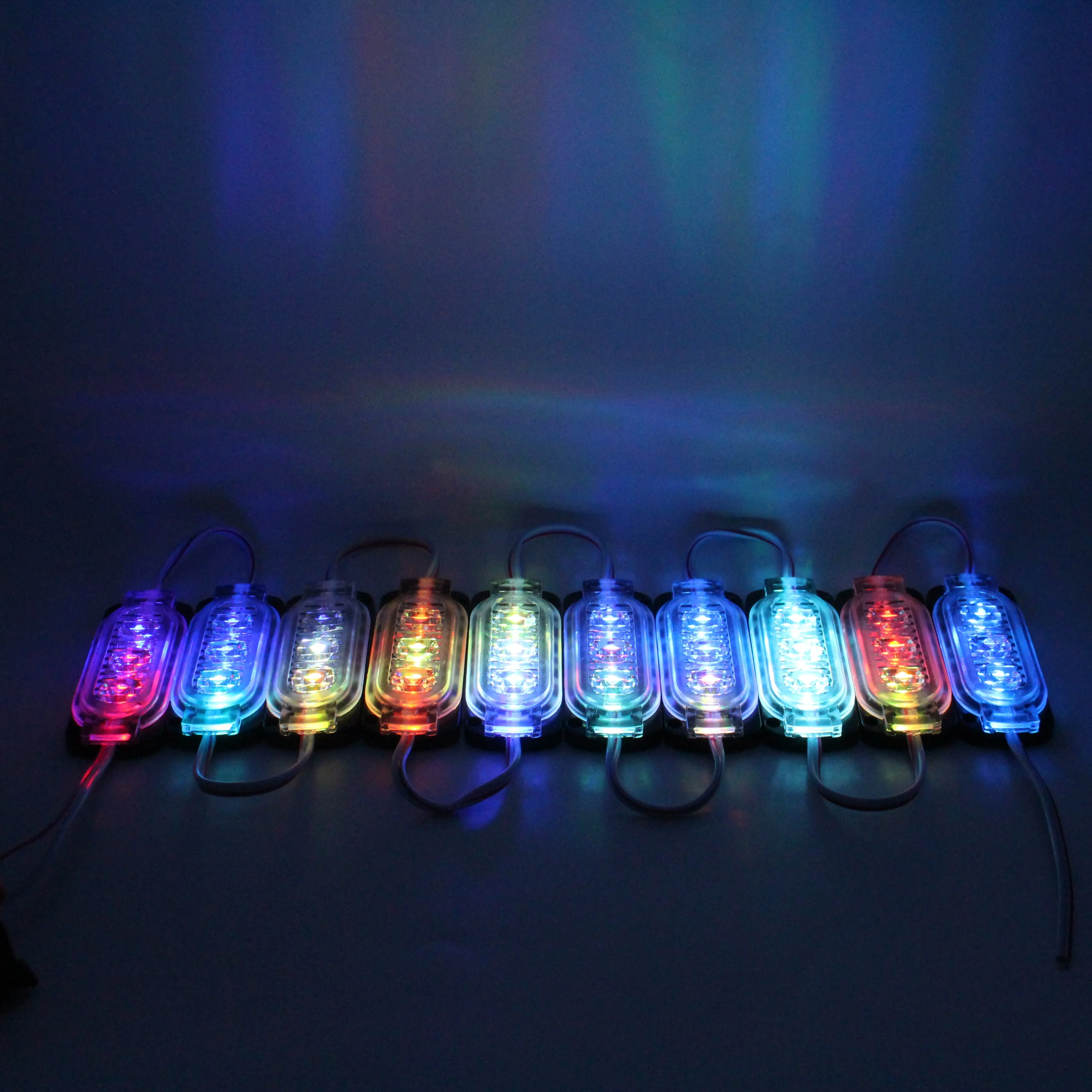 Высококачественный RGB-вспышка светодиодный модуль задний прицепа водонепроницаемые 3 светодиодных лампы для идентификации грузовика DC12V