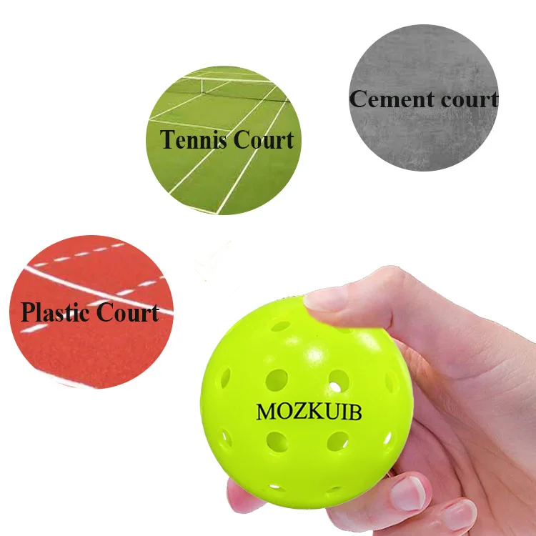 6 pcs Pickleball Mesh Bag USAPA Approved Custom Wholesale Price Colored Pickle ball game Outdoor Plastic Pickleball balls