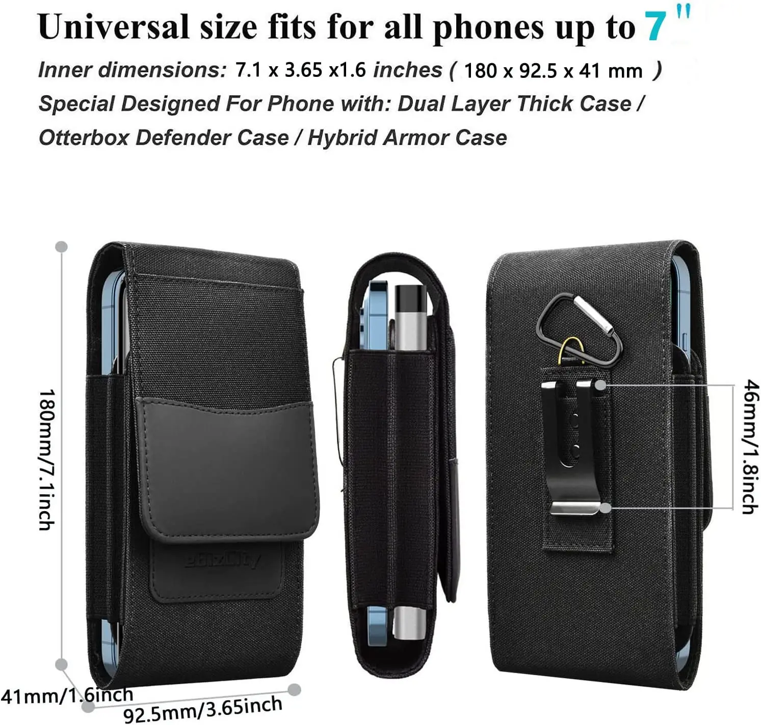 2024 Multi-purpose Storage Phone Holster Nylon Tactical Cell Phone Holder Case for Sonim XP5S XP5800