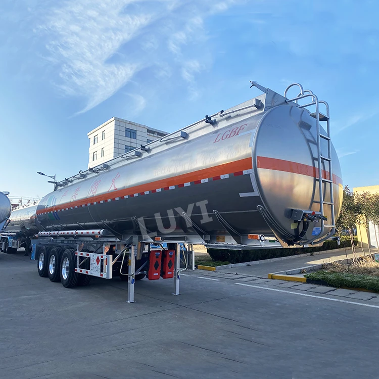 Luyi 3 axles 45000L aluminum fuel tank trailer for sale in Zimbabwe