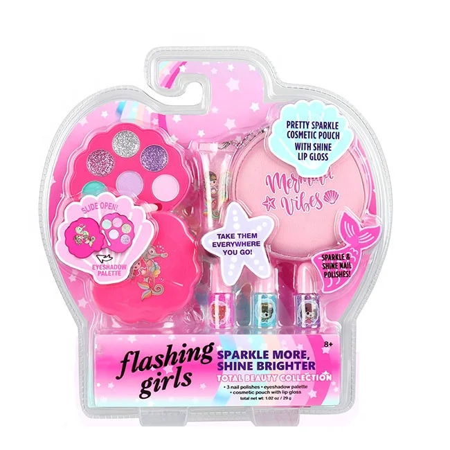 Shine Lip Gloss Beauty Collection For Kids Play Girl Cosmetics Sets Makeup Set Toy