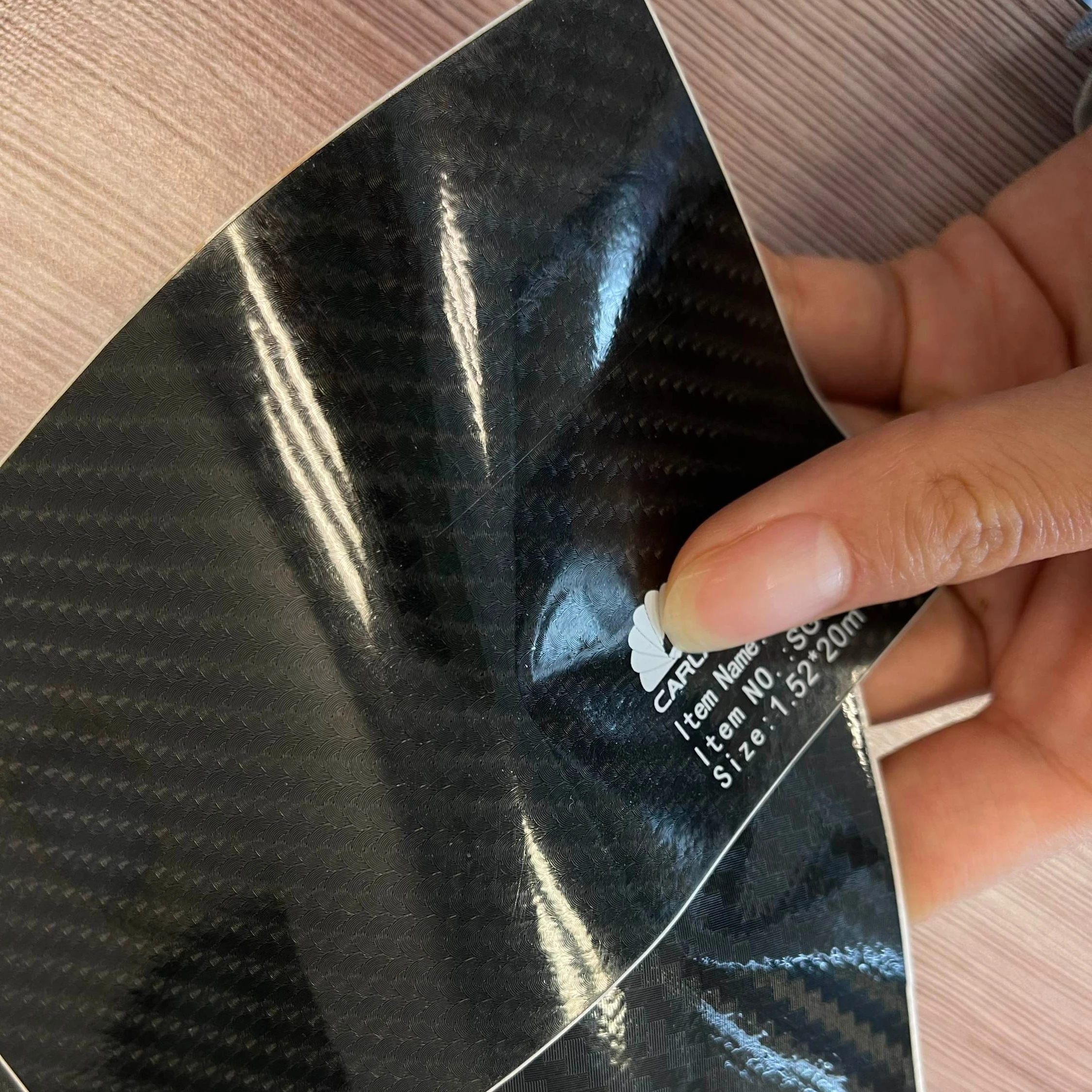 High Glossy Carbon 5D 6D Black Fiber Film Vinyl Wrap For Car sticker